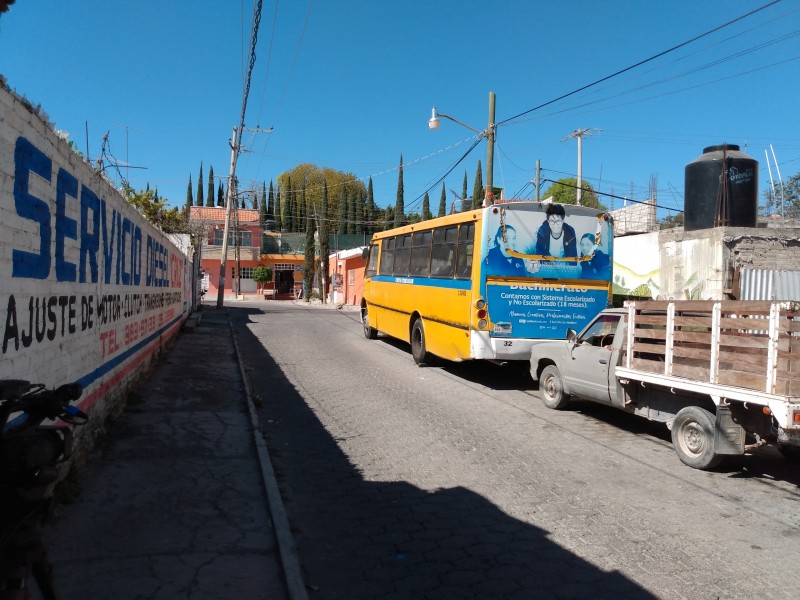 Vecinos de San Pedro piden retiro de autobús