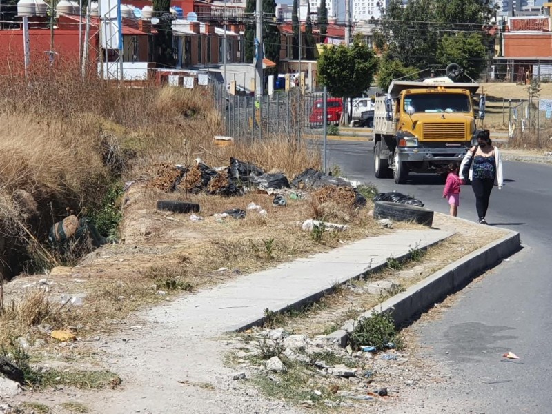 Vecinos de Santa Isabel reportan basurero en calle principal