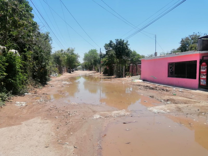 Vecinos del Nuevo San Miguel viven entre aguas negras