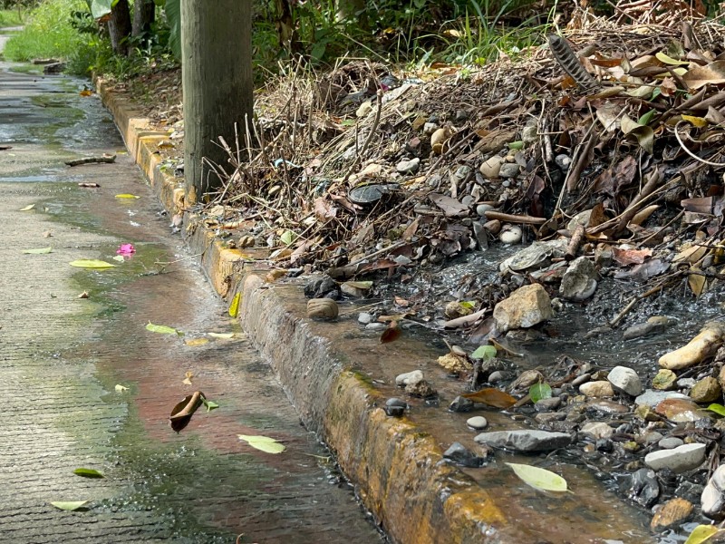 Vecinos denuncian aguas residuales estancadas en Tuxpan Vivah