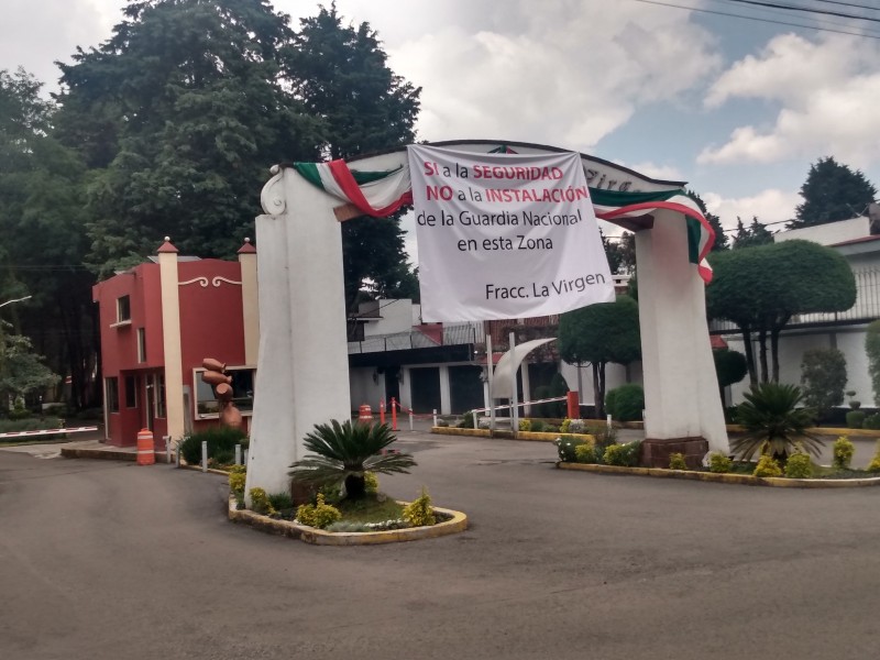 Vecinos muestran descontento por nueva ubicación de cuartel de GN.