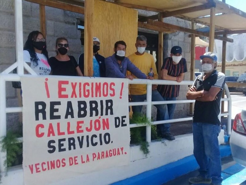 Vecinos quieren que se reabra callejón en calle Paraguay