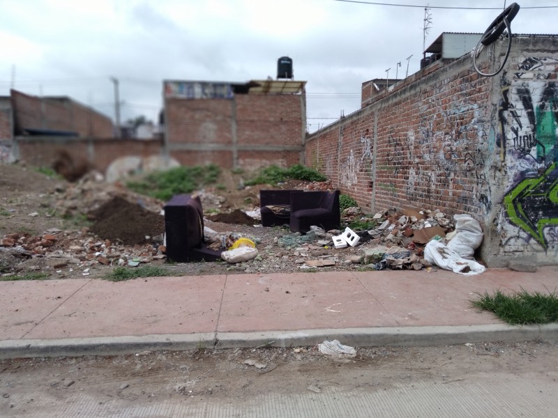 Vecinos reportan acumulación de basura