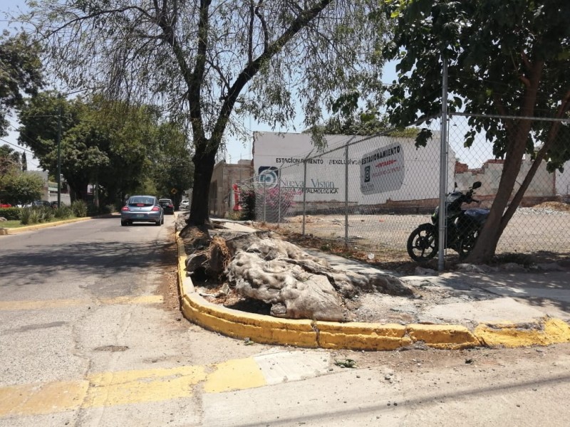 Vecinos reportan pavimento dañado en la Andrade