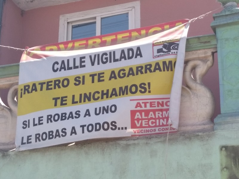 Vecinos se San Miguel Totoltepec exigen mayor seguridad