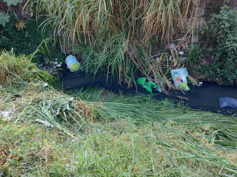 Vecinos tiran su basura en canal de agua de Xalapa
