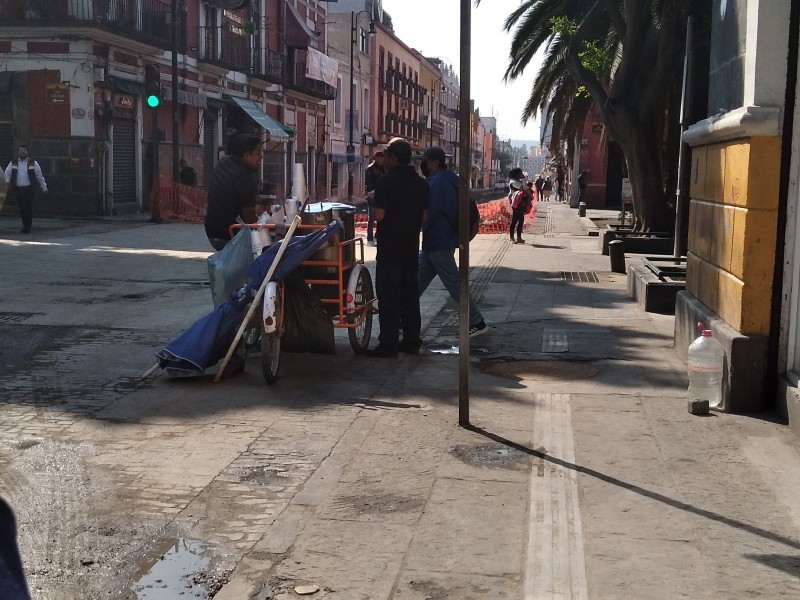 Vendedores ambulantes continúan vendiendo en calles del C.H en rehabilitación