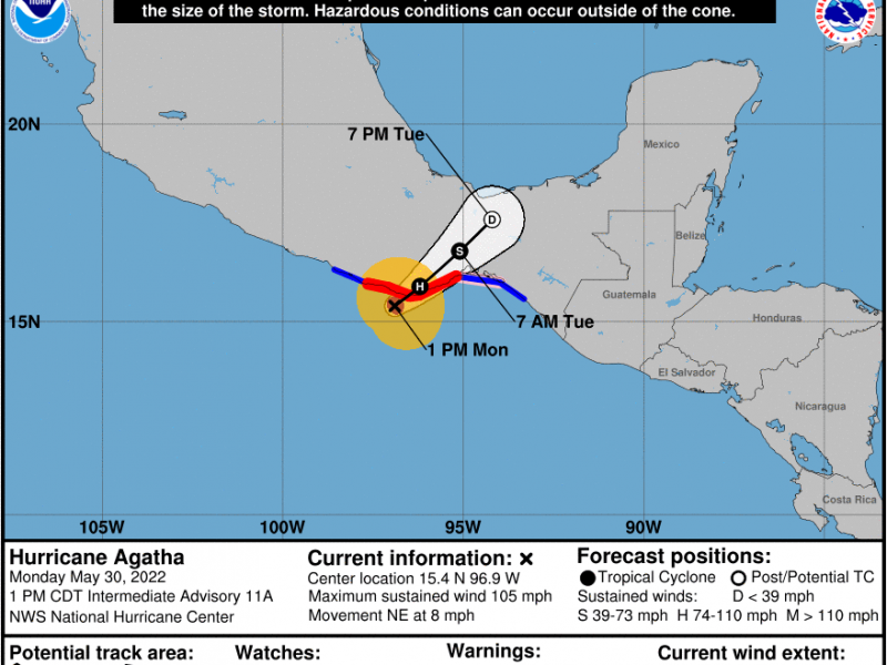 Veracruz atento a Agatha