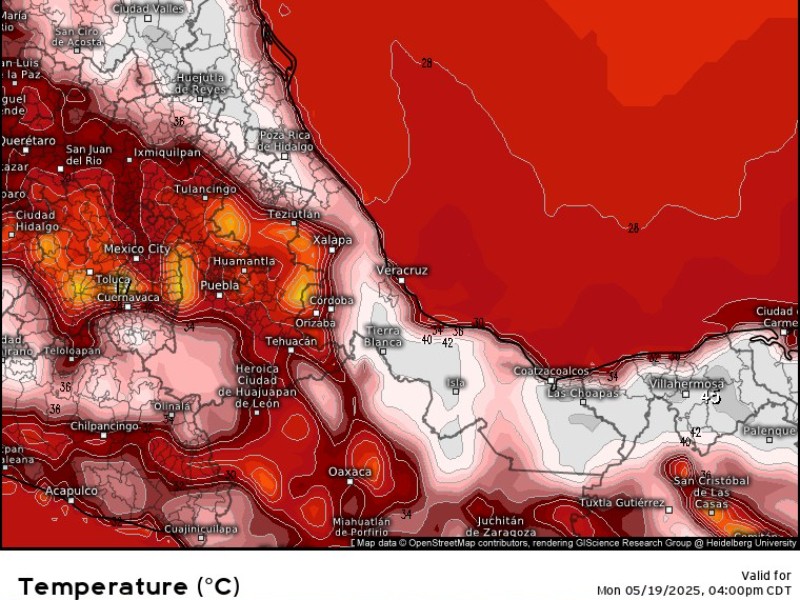Veracruz enfrenta temperaturas extremas por intensa ola de calor