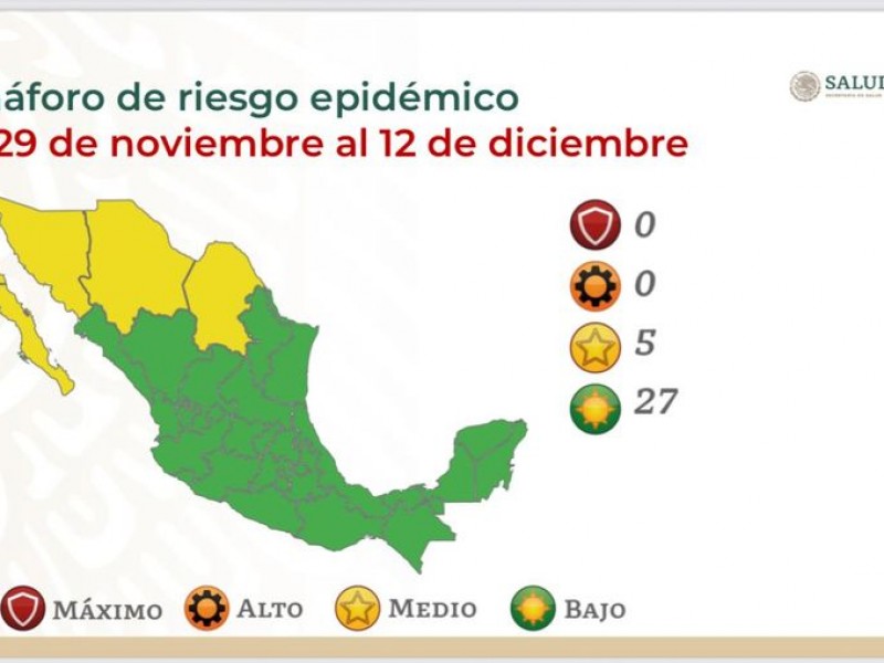 Veracruz inicia diciembre en color verde