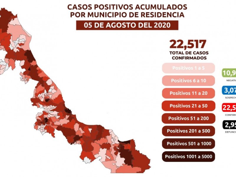 Veracruz registra 38 muertes por Coronavirus en las últimas 24-horas