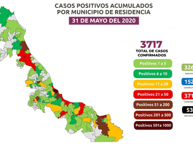 Veracruz registra 538 muertes por Coronavirus