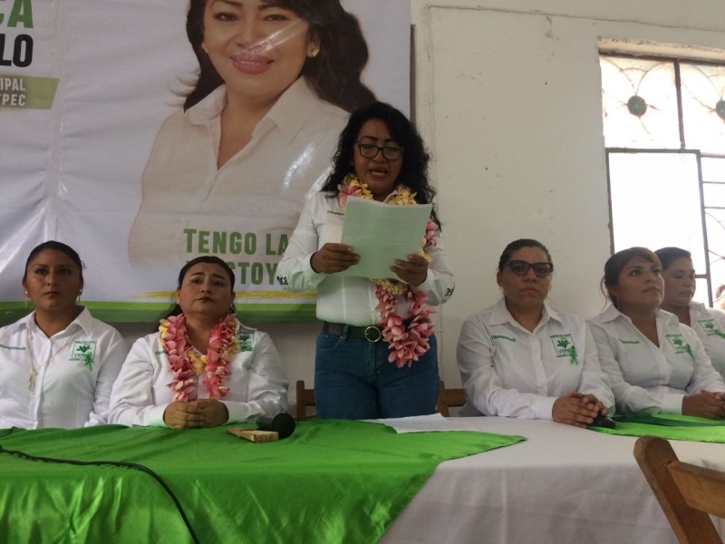 Verónica López apertura campaña en Tehuantepec
