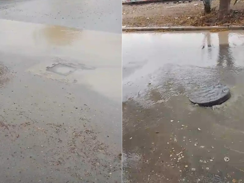 Via Puebla inundada tras lluvia, vecinos señalan mala calidad