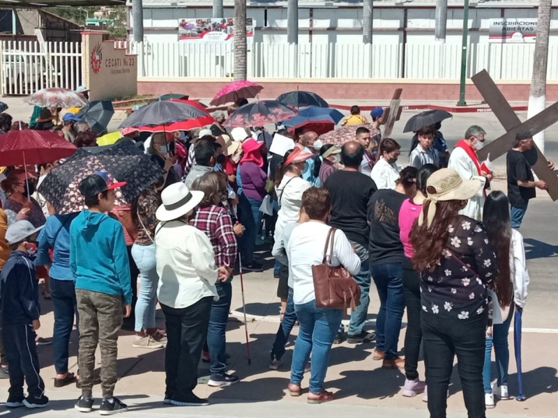 Viacrusis en Malecón de Guaymas