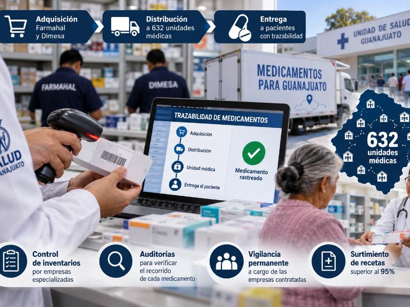 Vigilan medicamentos desde su compra hasta entrega para evitar robos en Guanajuato