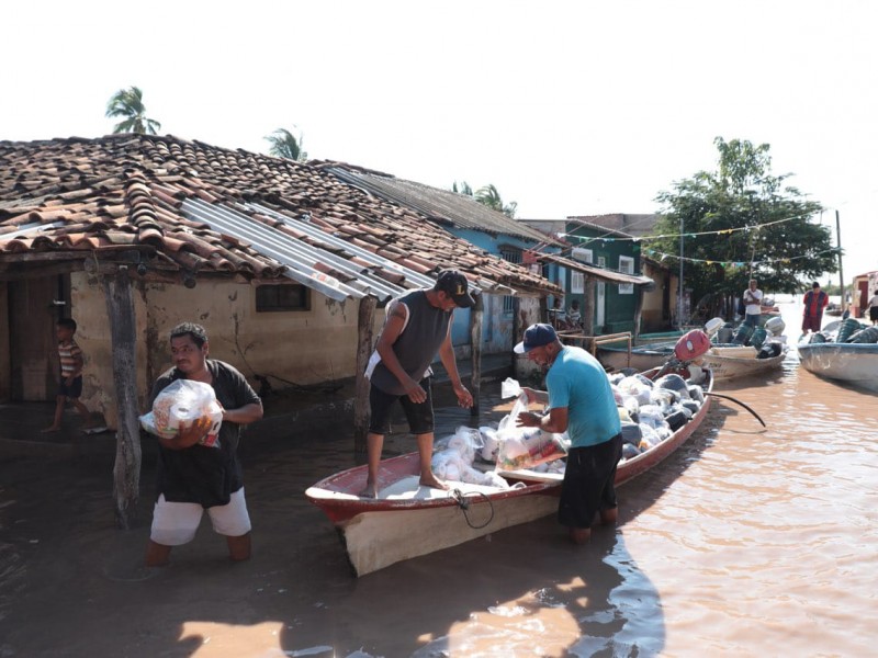 Vigilan niveles del agua alrededor de Mexcaltitán