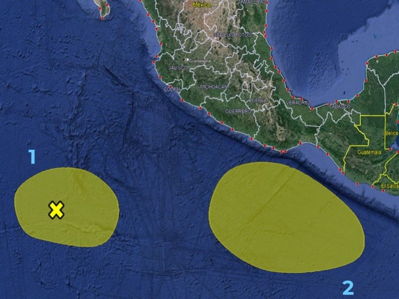 Vigilan probable desarrollo ciclónico en el Pacífico