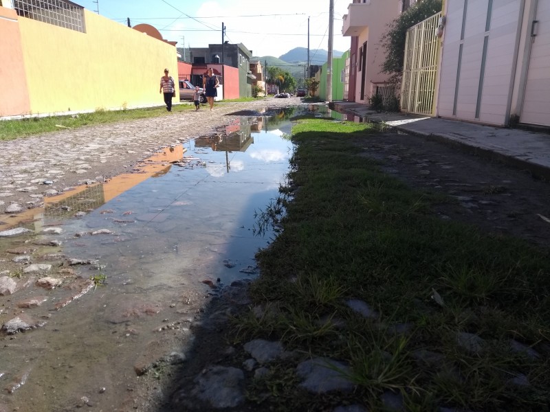 Villas del Nayar reporta fuga de aguas negras