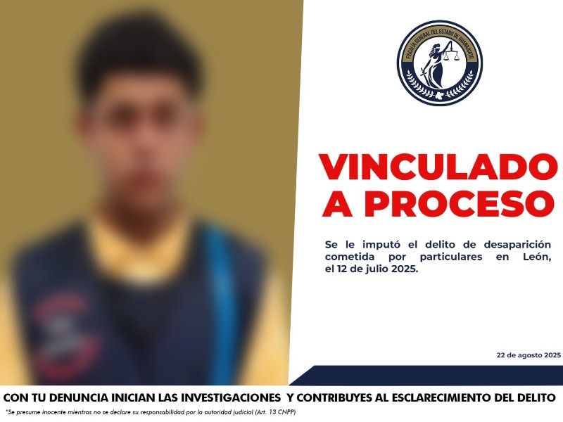 Vinculado a proceso penal por delito de desaparición en León