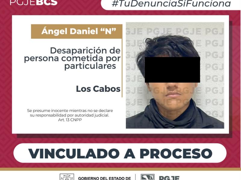 Vinculan a proceso Masculino por probable responsabilidad en delito de desaparición