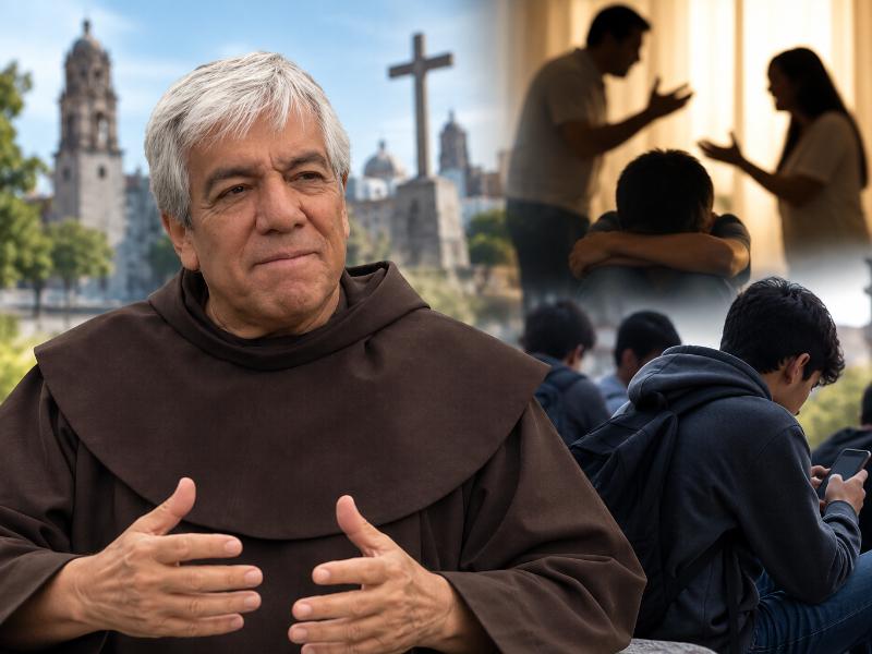 Violencia crece por pérdida de valores y desintegración familiar, advierte sacerdote franciscano