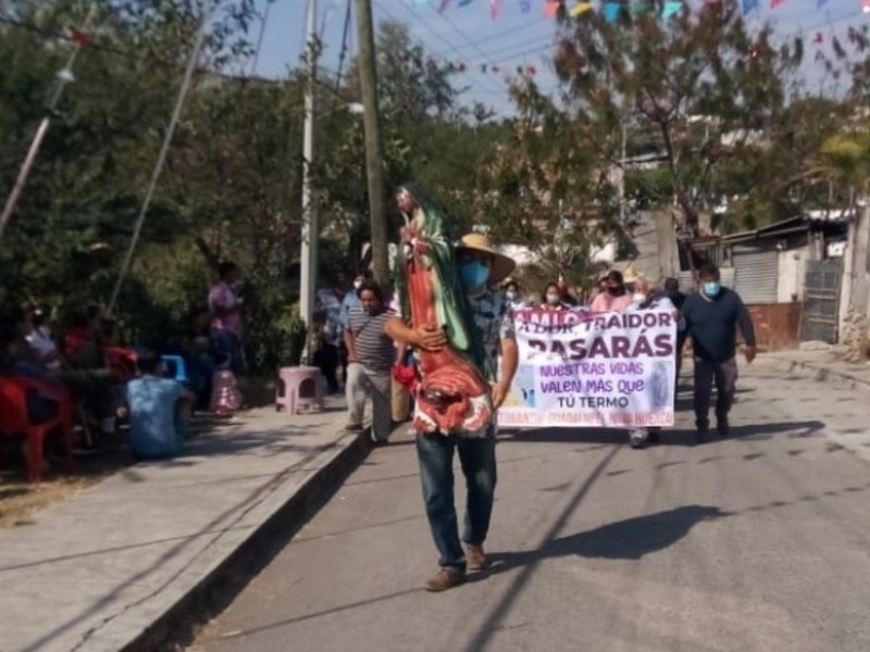 Virgen de Guadalupe “encabeza” marcha contra Proyecto Integral Morelos