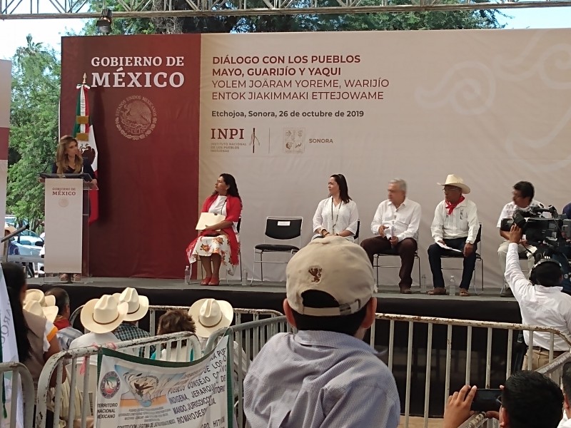 Visita AMLO a los Mayos en Etchojoa