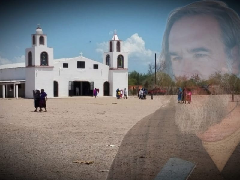 Visita padre David Beaumont a familiares de Yaquis desaparecidos