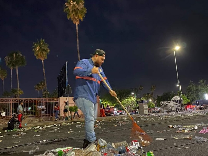 Visitantes a Fiestas del Pitic generan toneladas de basura