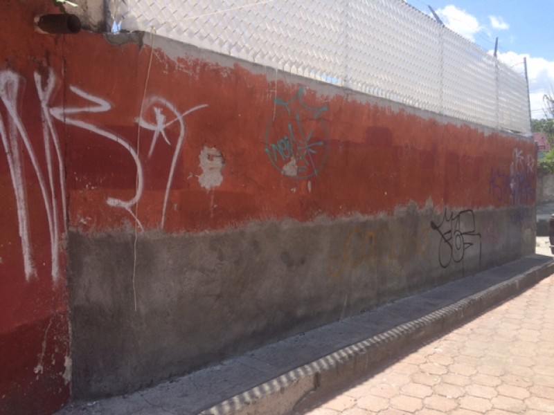 Viviendas tapizadas de grafitis en Atlixco