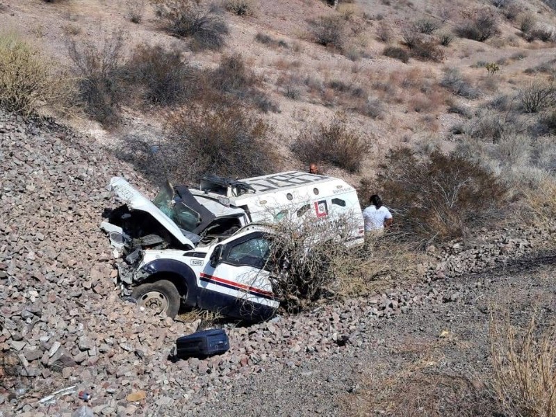Volcadura de camión de valores deja dos muertos en Mulegé