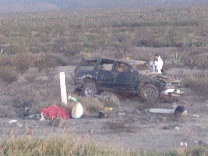 Volcadura en la Torreón-Saltillo deja un muerto y siete heridos