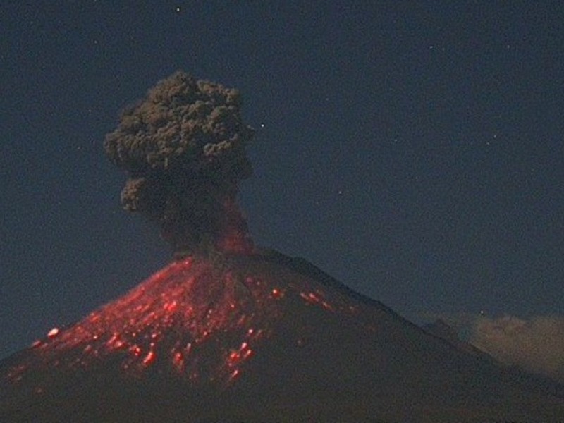 Volcán Popocatépetl registra explosiones en las  últimas horas