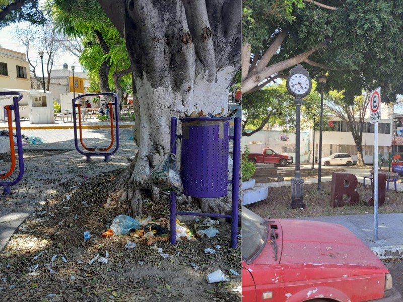 Vuelven a denunciar abandono en parque Benito Juárez