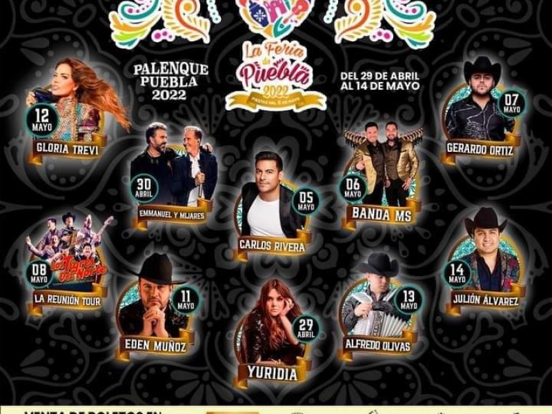 Ya hay cartelera para palenque de la Feria de Puebla