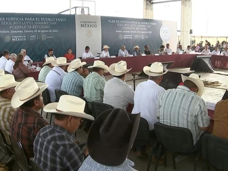 Yaquis piden más obras aparte del plan justicia otorgado