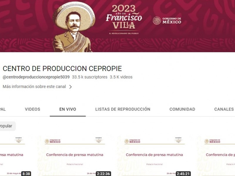 YouTube suspende cuenta de Cepropie