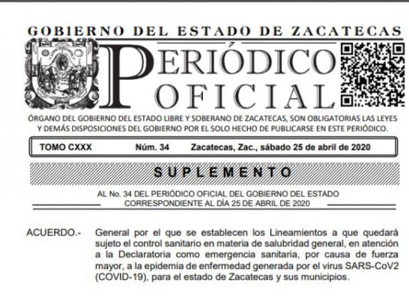 Zacatecas determina el uso obligatorio de cubrebocas
