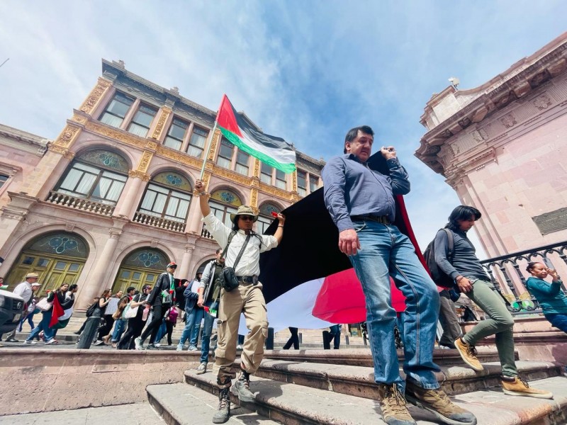 Zacatecas se suma a marcha por Palestina
