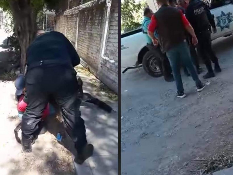 Zafarrancho entre policías y ciudadanos en colonia Valle de Matatipac