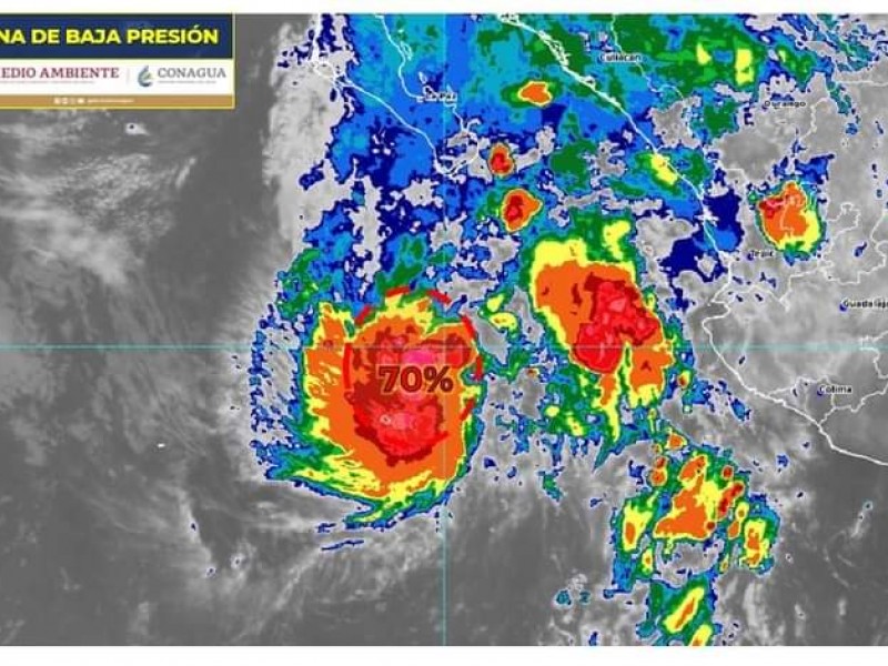 Zona de baja de presión ocasiona lluvias