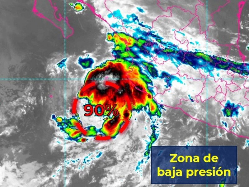 Zona de Baja Presión genera lluvias fuertes en Colima