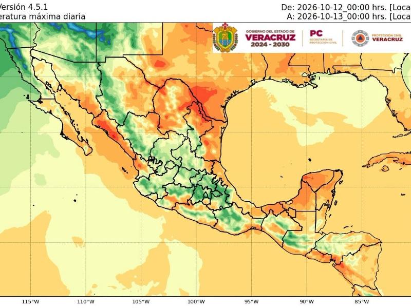 Zona Norte: Ambiente caluroso y posibles lluvias aisladas